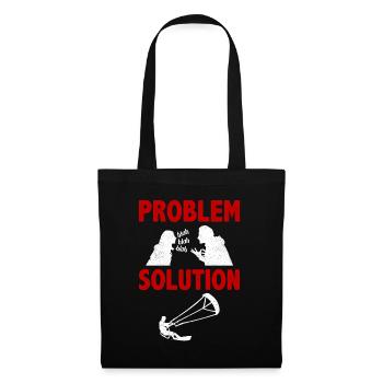 Kiteboarding Kitesurfing Extreme Problem Solution - Stoffbeutel - Schwarz - Vorne