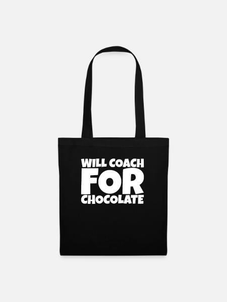 Coaching Mentor Instructor Chocolate Lover Gift - Stoffbeutel - Schwarz
