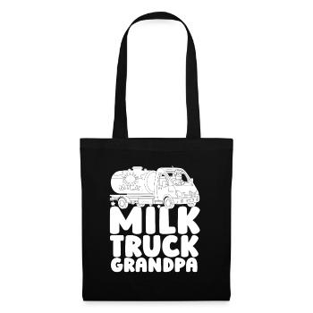 Camion de lait de vache Grandpa Milk - Sac en tissu - noir - Devant