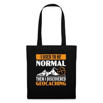 I used to be normal, then I discovered geocaching - Tote Bag - black - Front