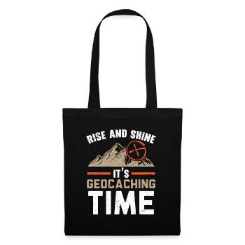 Get up and shine, it's geocaching time Geocac - Tote Bag - black - Front