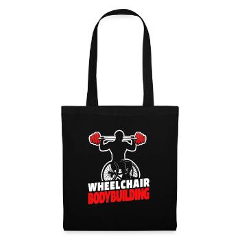 Bodybuilder Bodybuilding Wheelchair - Tote Bag - black - Front