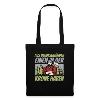 Baumpfleger Baumkletterer Arborist Witzig - Stoffbeutel - Schwarz - Vorne