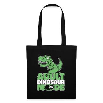 Dinosaure T Rex Dinosaure adulte - Sac en tissu - noir - Devant