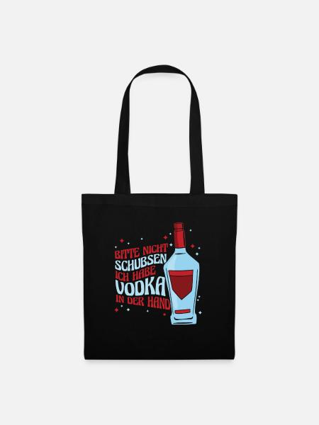 Vodka Wodka Witzig Wodka - Stoffbeutel - Schwarz