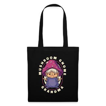 Cueilleurs de champignons Champignons Grand-mère Nain de champignons - Sac en tissu - noir - Devant