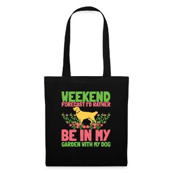 Hobby Gardener Garden Weekend Garden Dog - Sac en tissu - noir - Devant