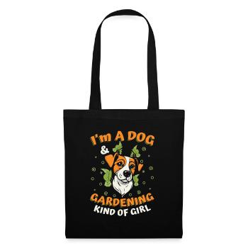 Hobby Gardener Garden Funny Garden Dog - Sac en tissu - noir - Devant