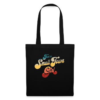 Nur ein kleines Stadtm�dchen Retro Frauen - Stoffbeutel - Schwarz - Vorne