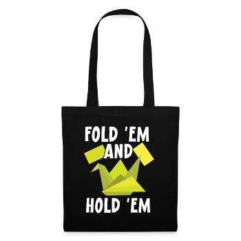 Fold 'em And Hold 'em Paper Art Japanese Art - Tote Bag - black - Front