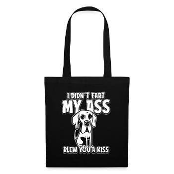 Dogue allemand - Sac en tissu - noir - Devant