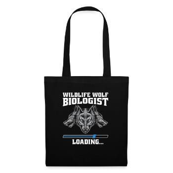 Wolf Biologe - Stoffbeutel - Schwarz - Vorne
