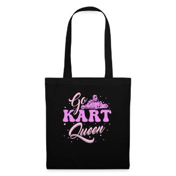 Aller karting karting karting kart driver reine - Sac en tissu - noir - Devant