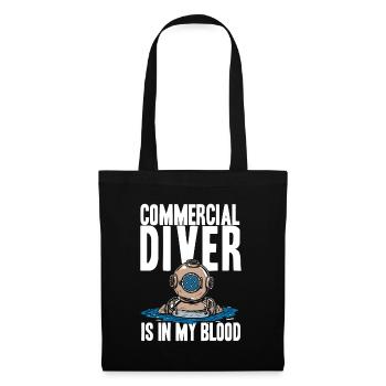 Plongée Plongeur Cool Commercial Diving - Sac en tissu - noir - Devant