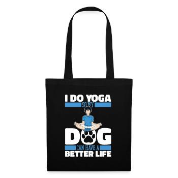 Yoga Dog - Tote Bag - black - Front