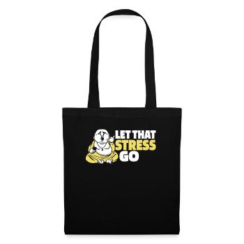 Bouddha bouddhiste drôle - Sac en tissu - noir - Devant