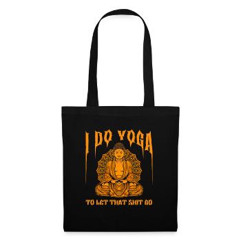 Bouddha bouddhiste drôle - Sac en tissu - noir - Devant