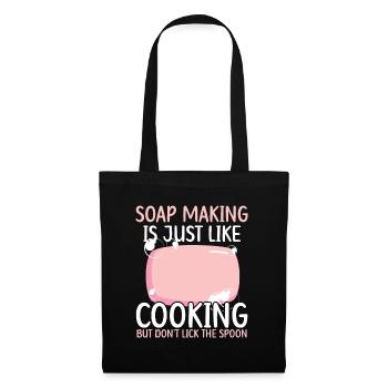 Making soap is like cooking, don't leak the hole - Tote Bag - black - Front