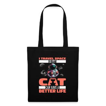 Astronaut, astronaut, cosmonaut, cat - Tote Bag - black - Front