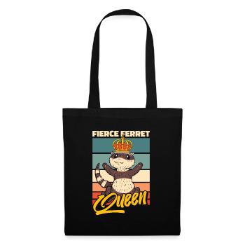 Reine putois furet - Sac en tissu - noir - Devant