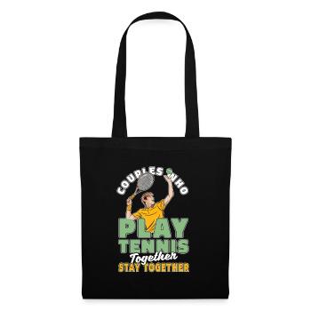 Tennis Couple - Sac en tissu - noir - Devant
