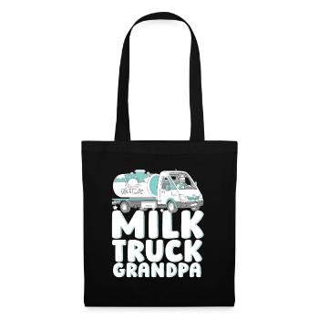 Camion de lait de vache Grandpa Milk - Sac en tissu - noir - Devant