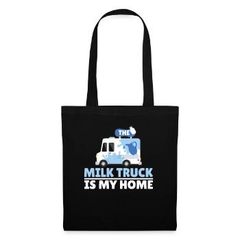 Lait de vache Wagon de lait domestique - Sac en tissu - noir - Devant
