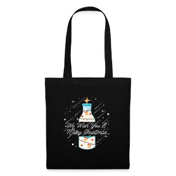 Lait de vache Panier de lait de Noël - Sac en tissu - noir - Devant