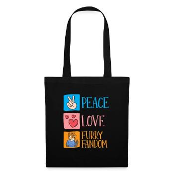 Furry Fandom Fursuits Heart - Sac en tissu - noir - Devant