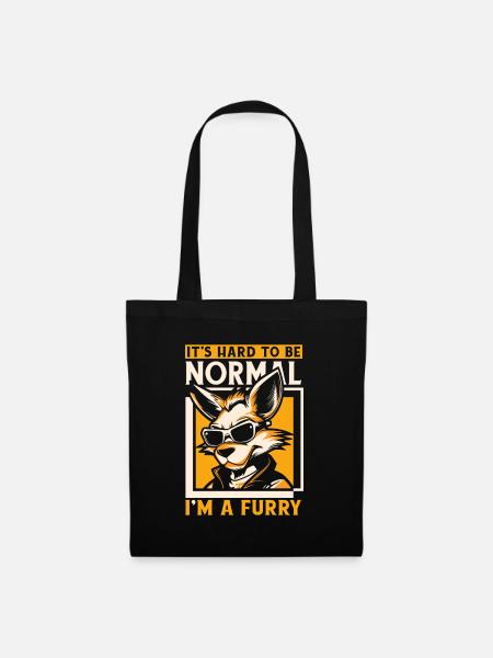 Furry Fandom Fursuits Witzig - Stoffbeutel - Schwarz