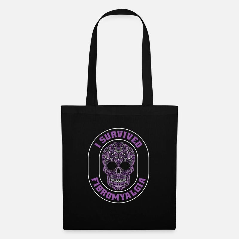Fibromyalgie Rhumatisme Crâne - Sac en tissu - noir