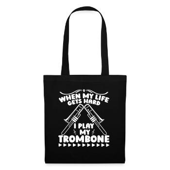 Spielmannszug Trombone drôle - Sac en tissu - noir - Devant