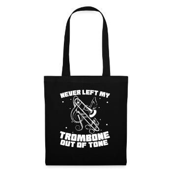 Spielmannszug Trombone drôle - Sac en tissu - noir - Devant