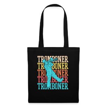 Spielmannszug Trombone drôle - Sac en tissu - noir - Devant