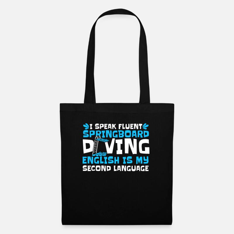 Diving Diving Funny - Tote Bag - black