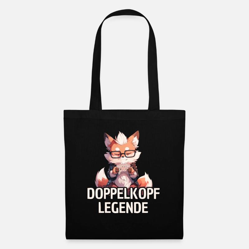 Doppelkopf Legende - Stoffbeutel - Schwarz
