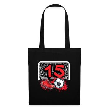 15th Birthday Football - Tote Bag - black - Front