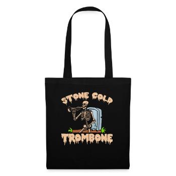 marching band, trombone, skeleton - Tote Bag - black - Front