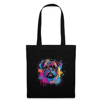 Pug paint splash design - Tote Bag - black - Front
