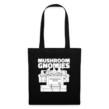Cueilleurs de champignons Champignons Drôle de nain de champignons - Sac en tissu - noir - Devant