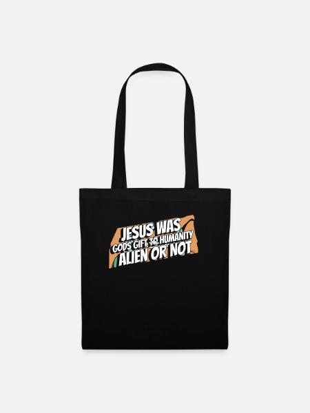Christ Christianity Humor Extraterrestrial Jesus - Tote Bag - black