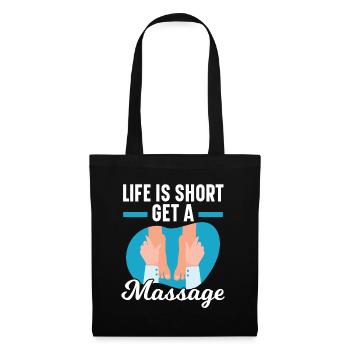 Life is short Get a therapist - Tote Bag - black - Front