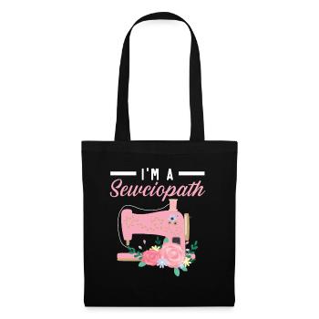 Je suis couturière, courtepointe, crochet, couture - Sac en tissu - noir - Devant