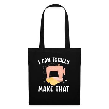 Crochet and sewing: I can do that too - Tote Bag - black - Front