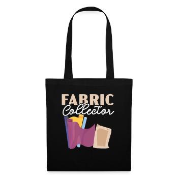 Fabric collector, quilting, crocheting, sewing - Tote Bag - black - Front
