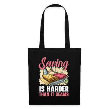 Sewing is harder than it seems Crochet sewing - Tote Bag - black - Front