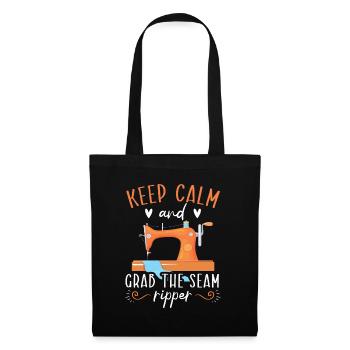 Stay calm and take the seam ripper Sewing - Tote Bag - black - Front