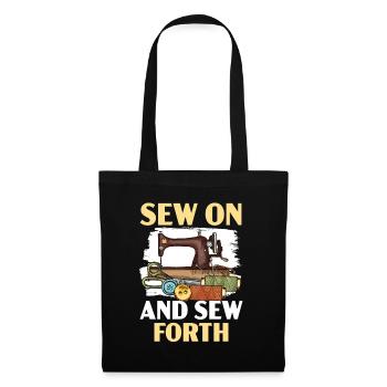 sewing a sewing forward quilting crochet sewing - Tote Bag - black - Front
