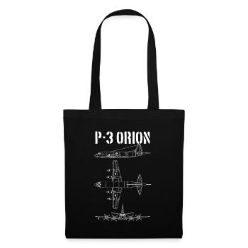 P3 Orion Military Flugzeug Schema Orion Pilot - Stoffbeutel - Schwarz - Vorne
