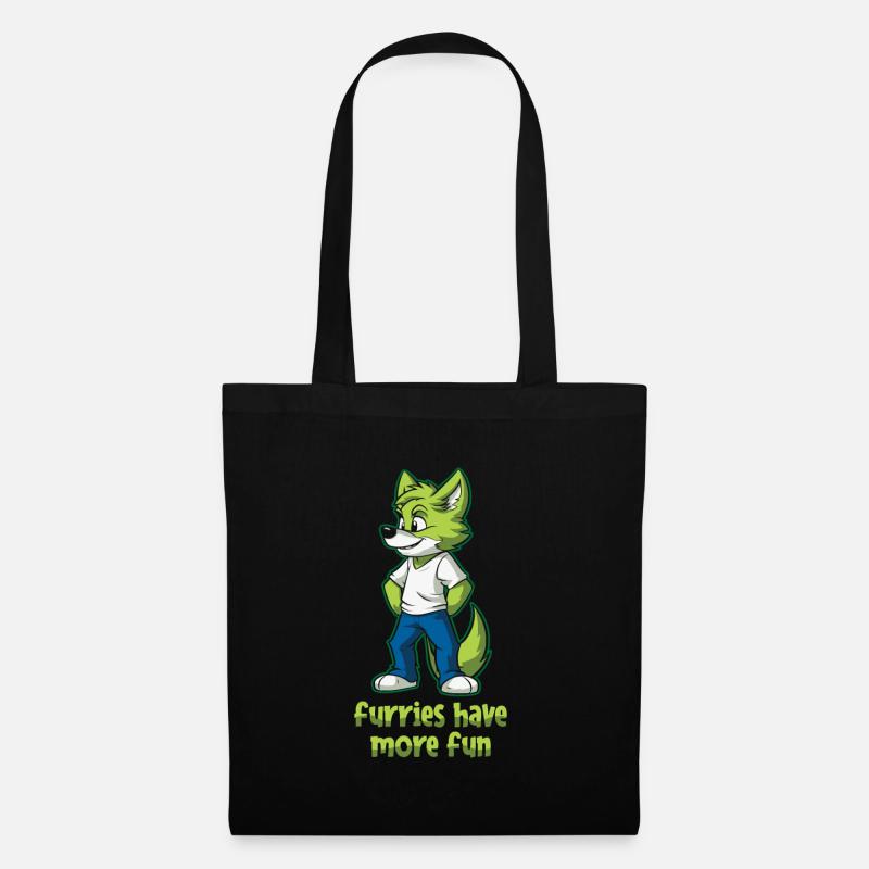 Furry Fandom Fursuits Witzig - Stoffbeutel - Schwarz